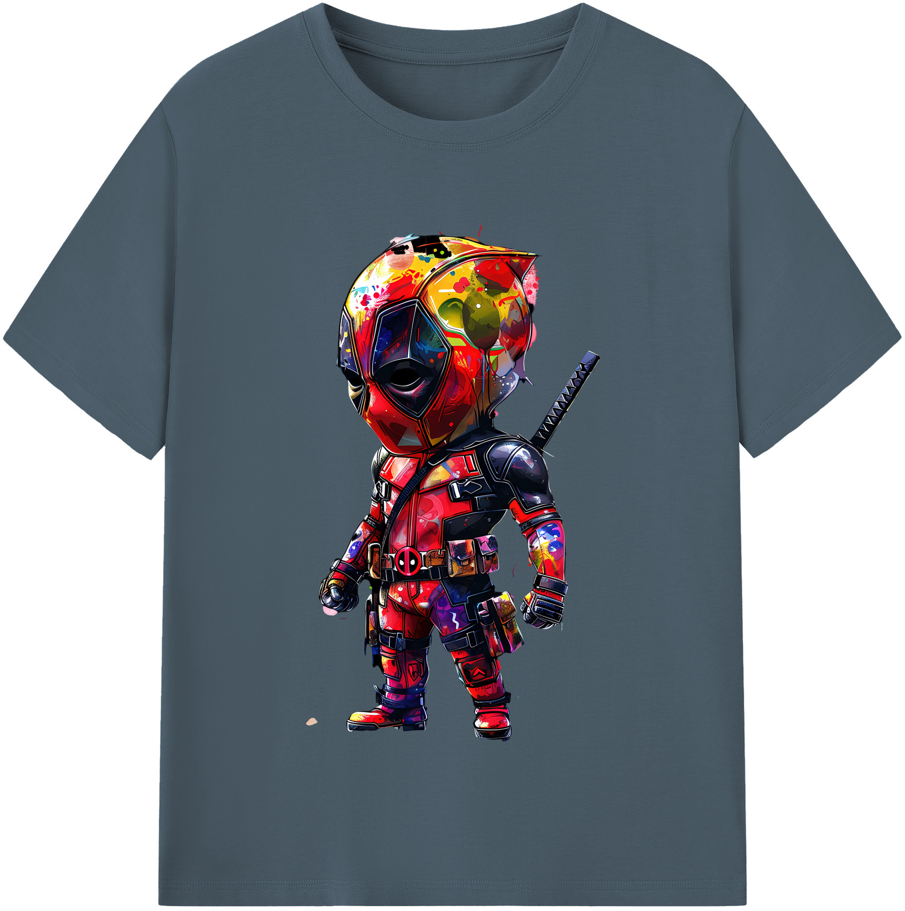（画像用） Deadpool デッドプール 綿100％半袖Tシャツ（フロントプリント）